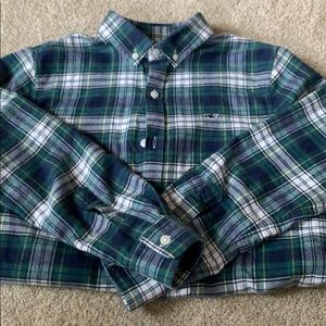 Boys Flannel Vineyard Vines Long Sleeve Shirt